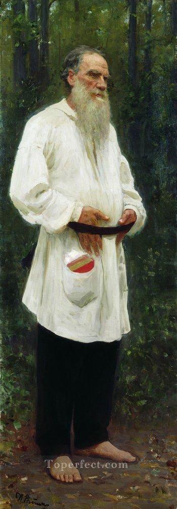 leo tolstoy barefoot 1901 Ilya Repin Oil Paintings